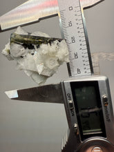 Load image into Gallery viewer, Blue Cap Dark Green Stak Nala Tourmaline on Cleavelandite Matrix – Haramosh Mountains, Pakistan
