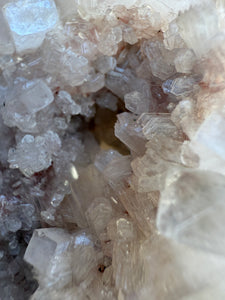 Mint Green + Pink Apophyllite + Pink Heulandite • Maharashtra, India