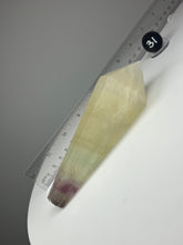 Load image into Gallery viewer, Dendrite Manganese and Iron Included Rainbow Fluorite Wand
