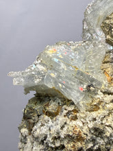 Load image into Gallery viewer, High-Grade Blue Barite with Iron Pyrite | Sidi Lahcen Mine, Nador, Morocco
