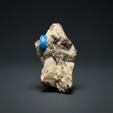 Load image into Gallery viewer, Rare Electric Blue Cavansite on Druzy Matrix – Collector Mineral Specimen | India
