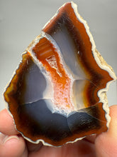 Load image into Gallery viewer, High-Grade Indonesian Sumatra Agate Pair – Vibrant Banded Chalcedony with Rich Color Zoning | Ethical Lapidary &amp; Collector Display Specimens
