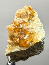 Load image into Gallery viewer, Hessonite Garnet Cluster on Matrix – Natural Collector Specimen from Pakistan | High-Grade Orange-Red Garnet Crystals
