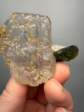 Load image into Gallery viewer, Dark Green Cap Stak Nala Tourmaline w Cleavelandite and Quartz Matrix – Haramosh Mountains, Pakistan
