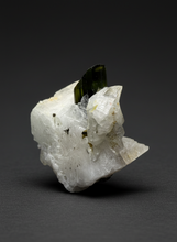 Load image into Gallery viewer, Dark Green Cap Stak Nala Tourmaline and Cleavelandite – Haramosh Mountains, Pakistan | Thumbnail Specimen
