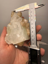 Load image into Gallery viewer, High-Grade Light Green Apophyllite on Pink Stilbite Zeolite | Indian Collector Mineral Specimen
