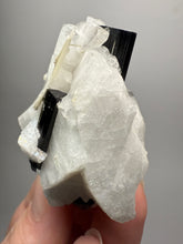 Load image into Gallery viewer, Dark Green Cap Stak Nala Tourmaline with Cleavelandite Matrix – Haramosh Mountains, Pakistan
