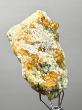 Load image into Gallery viewer, Hessonite Garnet Cluster on Matrix – Natural Collector Specimen from Pakistan | High-Grade Orange-Red Garnet Crystals
