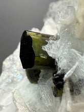 Load image into Gallery viewer, Dark Green Cap Stak Nala Tourmaline on Cleavelandite Matrix – Haramosh Mountains, Pakistan

