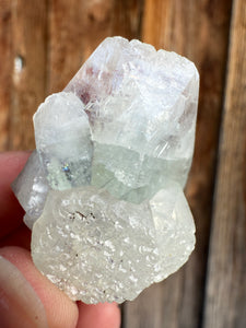 Mint Green Apophyllite w Red Phantom • Maharashtra, India