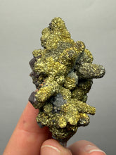 Load image into Gallery viewer, Chalcopyrite Botryoidal Stalactites on Calcite – Cabinet Specimen | Tongshankou Mine, Edong, Daye, Huangshi Prefecture, Hubei Province, China
