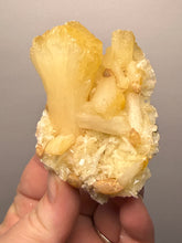 Load image into Gallery viewer, High-Grade Golden Calcite on Golden Stilbite — Maharashtra, India (Collector Cabinet Specimen)
