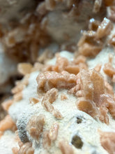 Load image into Gallery viewer, Peach Druzy Heulandite on Matrix – India | Rare Peach Crystal Mineral Specimen for Collectors &amp; Display
