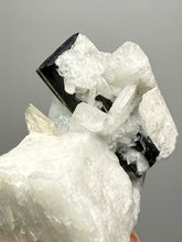 Load image into Gallery viewer, Dark Green Cap Stak Nala Tourmaline on Cleavelandite Matrix – Haramosh Mountains, Pakistan

