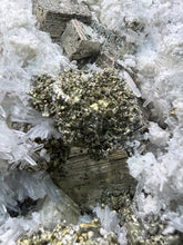 Load image into Gallery viewer, 3.1” New Find: Huanzala Mine Peru Sphalerite + Chalcopyrite + Apatite + Calcite + Quartz | Collector Display Specimen
