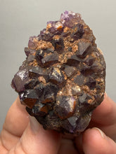 Load image into Gallery viewer, Premium Hematite-Phantom Deep Magenta Ametrine Cluster | Deccan Traps, India | Collector Mineral Specimen
