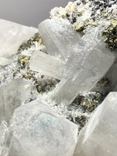 Load image into Gallery viewer, 3.5” New Find: Huanzala Mine Peru Sphalerite + Chalcopyrite + Apatite + Calcite + Quartz | Collector Display Specimen
