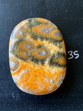 Load image into Gallery viewer, Bumblebee Jasper Agate Palm Stone from West Java, Indonesia • AAA High Grade
