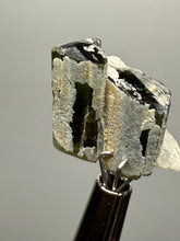 Load image into Gallery viewer, Dark Green Stak Nala Tourmaline and Cleavelandite – Haramosh Mountains, Pakistan | Thumbnail Specimen
