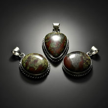 Load image into Gallery viewer, PENDANT | Dragonblood Jasper| 925 Silver Plated
