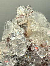 Load image into Gallery viewer, High-Luster Apophyllite with Red Heulandite &amp; Pink Stilbite on Druzy Chalcedony
