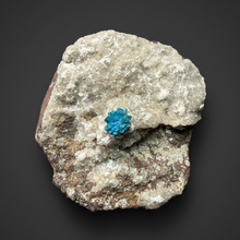Load image into Gallery viewer, Rare Electric Blue Cavansite on Druzy Matrix – Collector Mineral Specimen | India
