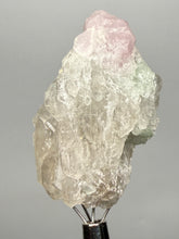Load image into Gallery viewer, Pink Morganite &amp; Mint Green Tourmaline in Shiny Quartz – Pegmatite Mineral Specimen from Pakistan
