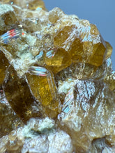 Load image into Gallery viewer, Hessonite Garnet Cluster on Matrix – Natural Collector Specimen from Pakistan | High-Grade Orange-Red Garnet Crystals
