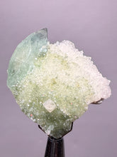 Load image into Gallery viewer, Luminous Mint Apophyllite with Glittering Druzy Sugar Quartz – India
