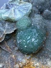 Load image into Gallery viewer, High-Grade Green Wavellite Collectors Specimen - Radiating Botryoidal Crystal Formation - Arkansas, USA

