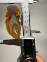 Load image into Gallery viewer, Indonesian Sumatra Agate Pair – Vibrant Banded Chalcedony with Rich Color Zoning | Ethical Lapidary &amp; Collector Display Specimens
