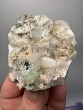 Load image into Gallery viewer, High-Grade Gemmy Green Apophyllite on White Stilbite &amp; Apophyllite | Deccan Traps, Maharashtra, India
