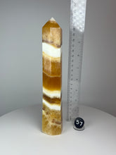 Load image into Gallery viewer, Coco Mango Onyx Calcite Obelisk Tower
