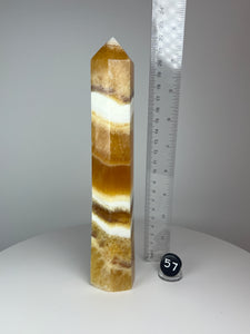 Coco Mango Onyx Calcite Obelisk Tower