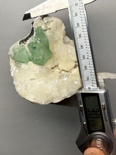 Load image into Gallery viewer, High-Grade Gemmy Green Apophyllite on White Stilbite &amp; Apophyllite | Deccan Traps, Maharashtra, India
