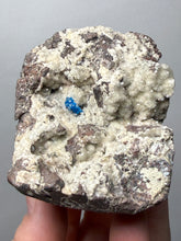 Load image into Gallery viewer, Rare Electric Blue Cavansite on Druzy Matrix – Collector Mineral Specimen | India
