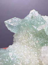 Load image into Gallery viewer, Luminous Mint Apophyllite with Glittering Druzy Sugar Quartz – India
