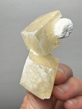 Load image into Gallery viewer, Rare Druzy Golden “Diamond” Calcite on Zeolite Matrix — Maharashtra, India | Collector Cabinet Specimen
