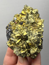 Load image into Gallery viewer, 3.3” New Find: Huanzala Mine Peru Sphalerite + Chalcopyrite + Apatite + Calcite + Quartz | Collector Display Specimen
