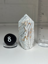 Load image into Gallery viewer, White Pseudomorph Agate after Anhydrite Obelisk Tower from Mexico
