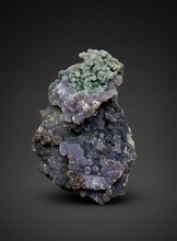 Load image into Gallery viewer, Purple &amp; Green Grape Agate Mineral Specimen – Botryoidal Purple Chalcedony Cluster from Indonesia | Collector Grade Crystal
