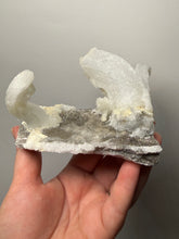 Load image into Gallery viewer, RARE COMBO Moroccan Ram’s Horn Selenite (Gypsum) with Yellow Botryoidal Fluorite Display Specimen

