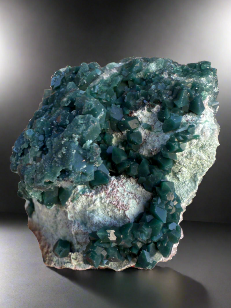 Gemmy Green Heulandite Zeolite • Maharashtra, India