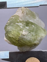 Load image into Gallery viewer, Electric Green Diopside on Quartz – Collector Mineral Specimen (Gilgit-Baltistan) Pakistan
