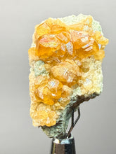 Load image into Gallery viewer, Hessonite Garnet Cluster on Matrix – Thumbnail Collector Specimen from Pakistan | High-Grade Orange-Red Garnet Crystals
