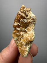 Load image into Gallery viewer, Hessonite Garnet Cluster on Matrix – Natural Collector Specimen from Pakistan | High-Grade Orange-Red Garnet Crystals

