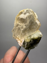 Load image into Gallery viewer, Dark Green Cap Stak Nala Tourmaline and Cleavelandite – Haramosh Mountains, Pakistan | Thumbnail Specimen
