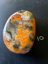 Load image into Gallery viewer, Bumblebee Jasper Agate Palm Stone from West Java, Indonesia • AAA High Grade
