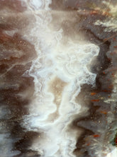 Load image into Gallery viewer, PREMIUM DISPLAY or LAPIDARY SLAB • Moroccan “Ghost Agate” White Seam Plum Agate • Double Sided • High Atlas Mountains • Unpolished
