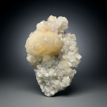 Load image into Gallery viewer, BIG Pearl &amp; Pink Stilbite Flower Crystals w Clear Apophyllite | Maharashtra, India | Collector Display Specimen
